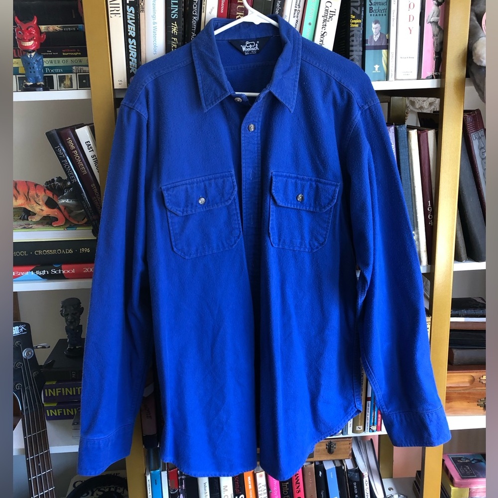 Vintage Woolrich Blue Long Sleeve Shirt